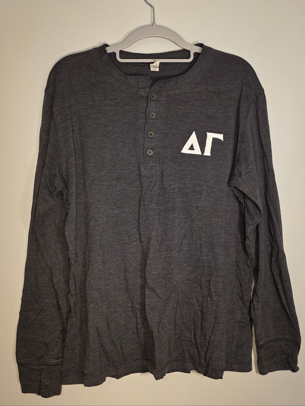 Delta Gamma Henley Long Sleeve T Shirt